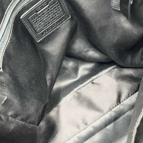 Authentic Coach Black Signature Embossed Patent leather N/S Gallery Tote F19818 - Picture 12 of 16